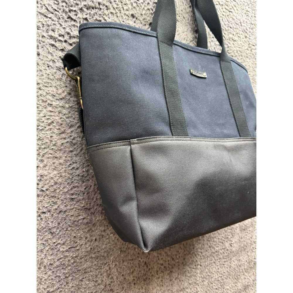 L.L.Bean Nor'easter Canvas Tote Bag Midnight Black Coal Weather Resistant - Picture 5 of 16